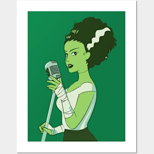 Bride of Frankenstein Lounge Singer Posters and Art